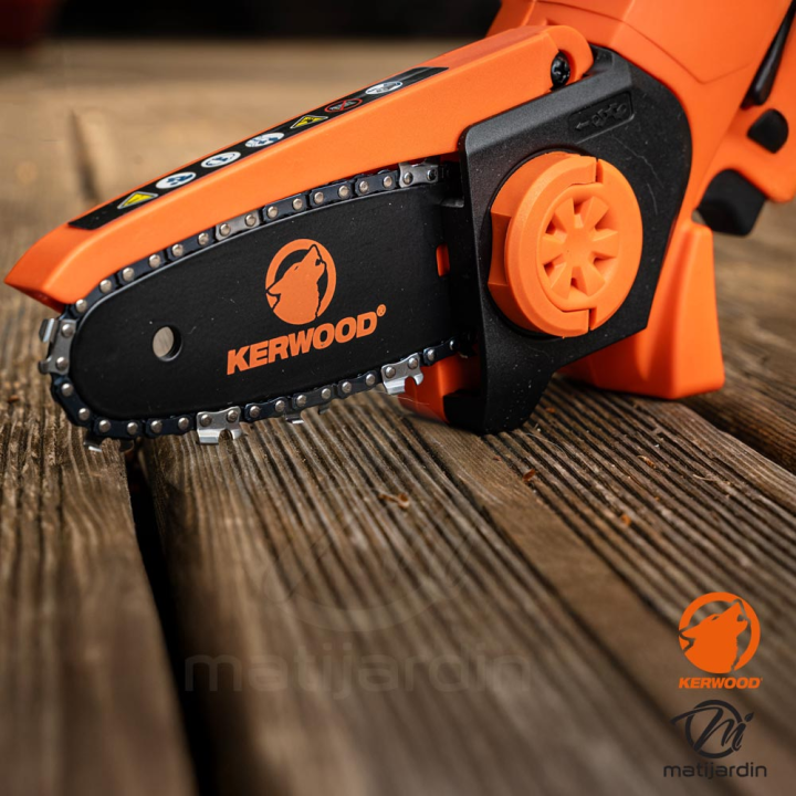 Pack outils sans fil KERWOOD avec mallette en tissus : Mini Tronçonneuse + Sécateur Électrique