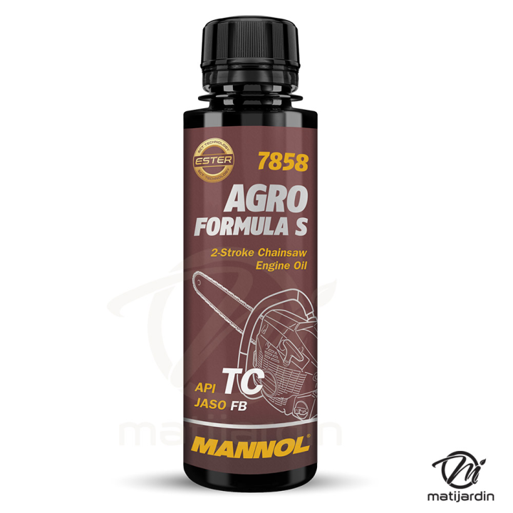 Huile 2‑temps pour tronçonneuse MANNOL Agro Formula S 7858 – 120 ml