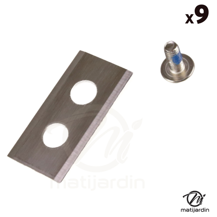 Lot de 9 lames 36 mm pour robots tondeuses Worx Landroid