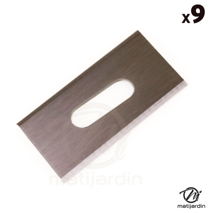 Lot de 9 lames pour robots tondeuses 35 × 17 mm