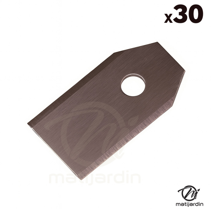 Lot de 30 lames pour robots tondeuses Gardena et Flymo - alésage 5,4 mm