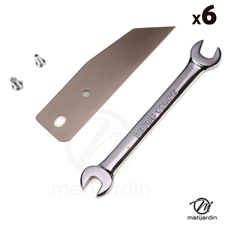 Lot de 6 lames pour robots tondeuses Alko Robolinho 100, 1100, 3100, 4100