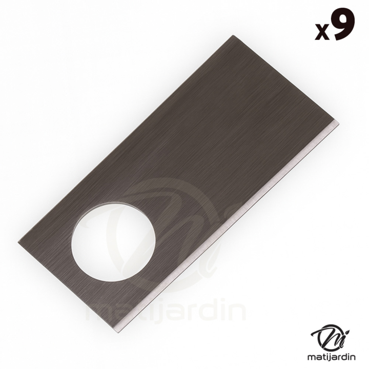 Lot de 9 lames 38 mm pour robots tondeuses Honda Miimo 300, Miimo 310, Miimo 500, Miimo 520, HRM300, HRM500