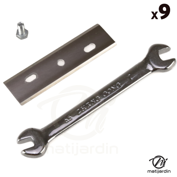 Lot de 9 lames pour robots tondeuses Alko Robolinho E Series, 500E, 700E