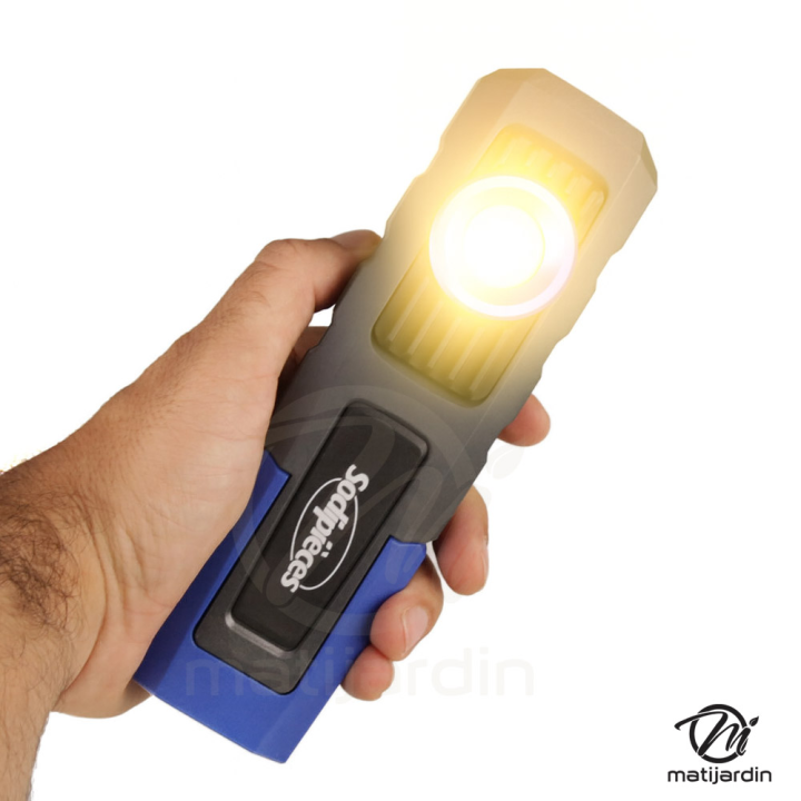 Lampe de travail rechargeable aimantée avec crochet pivotant