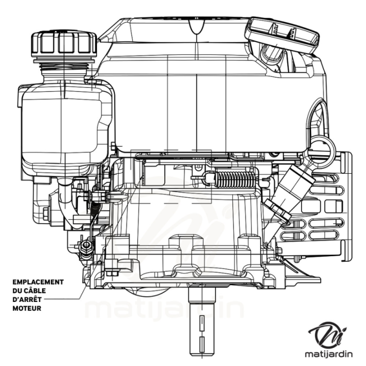Moteur RATO RV145-S – 4 temps 144 cm³, arbre vertical pour tondeuse et motobineuse