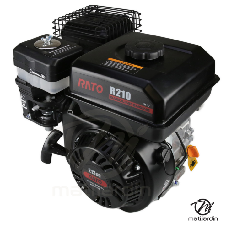 Moteur RATO R210 – 212 cc – 4 temps – arbre horizontal Ø23 mm – filtre à air à bain d’huile