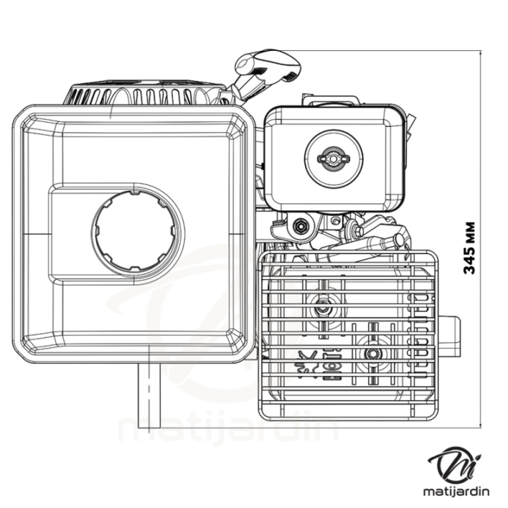 Moteur RATO R210 – 212 cc – 4 temps – arbre horizontal Ø23 mm – filtre à air à bain d’huile