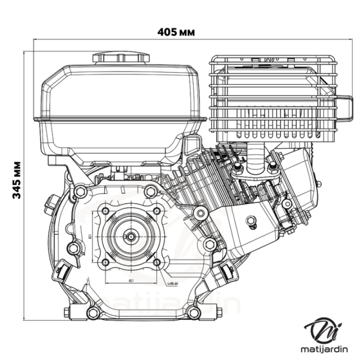 Moteur RATO R210 – 212 cc – 4 temps – arbre horizontal Ø23 mm – filtre à air à bain d’huile