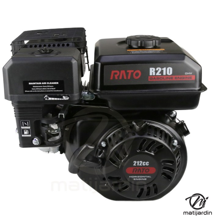Moteur RATO R210 – 212 cc – 4 temps – arbre horizontal Ø23 mm – filtre à air simple