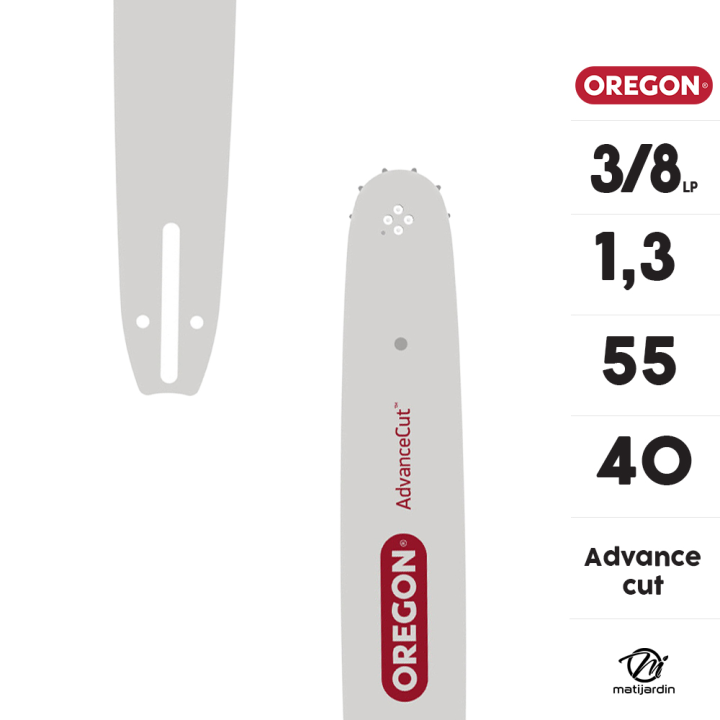 Pack Oregon : guide 160SDEA074 + 2 chaînes 91P055E pour tronçonneuse
