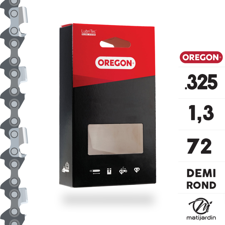 Pack Oregon : guide 180MLBK095 + 2 chaînes 95TXL072E  pour tronçonneuse