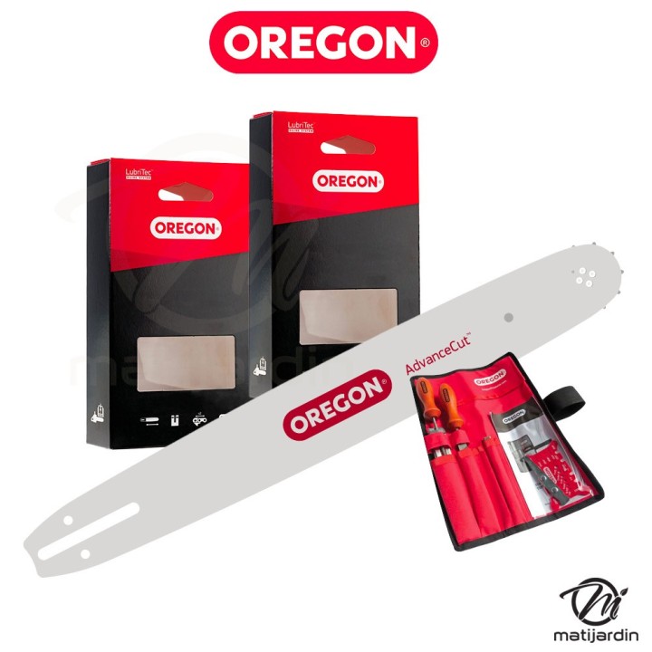 Kit Oregon Forestier Pro 3/8" – 45 cm – 66 maillons - guide + 2 chaînes + kit de lime - 654288