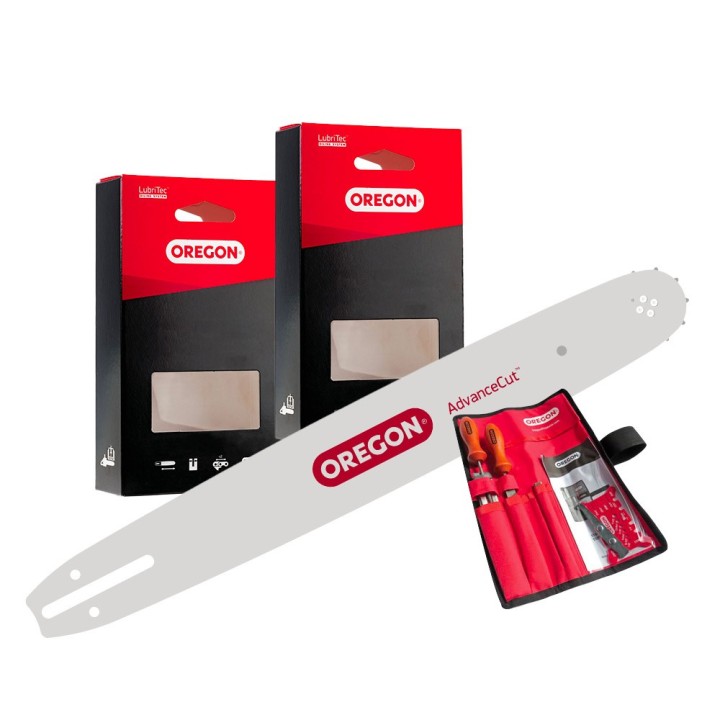 Kit Oregon Forestier Pro 3/8" – 45 cm – 68 maillons - guide + 2 chaînes + kit de lime - 654287