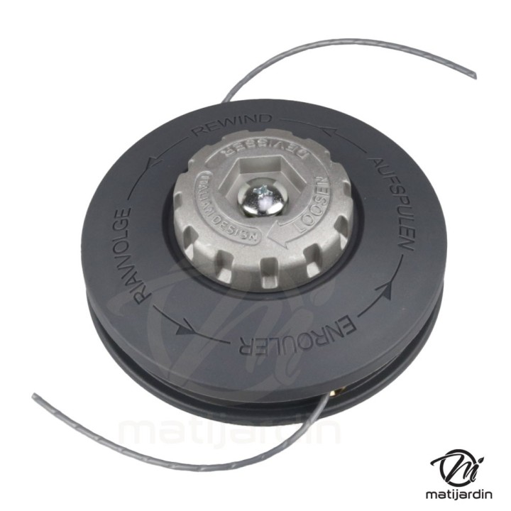 Tête universelle manuelle Ø 130 mm – 2 fils nylon Ø 2,0/2,4/2,7 mm – TECOMEC