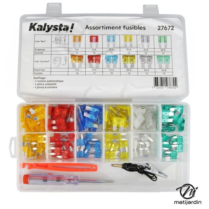 Kit de fusibles avec testeur et pinces
