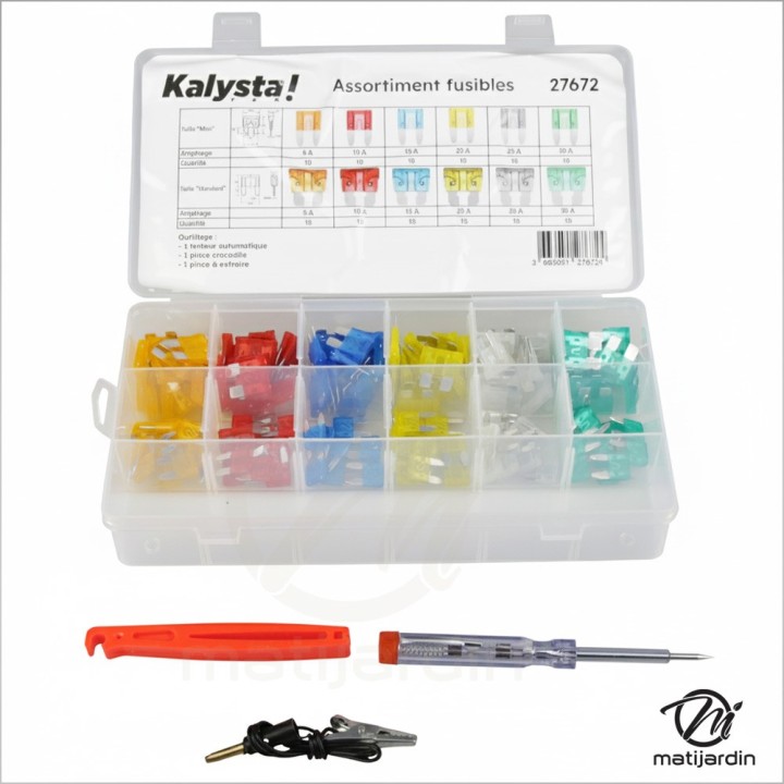 Kit de fusibles avec testeur et pinces