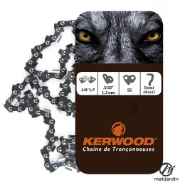 Chaîne tronçonneuse KERWOOD 84maillons 3/8"1,5mm semi carrée