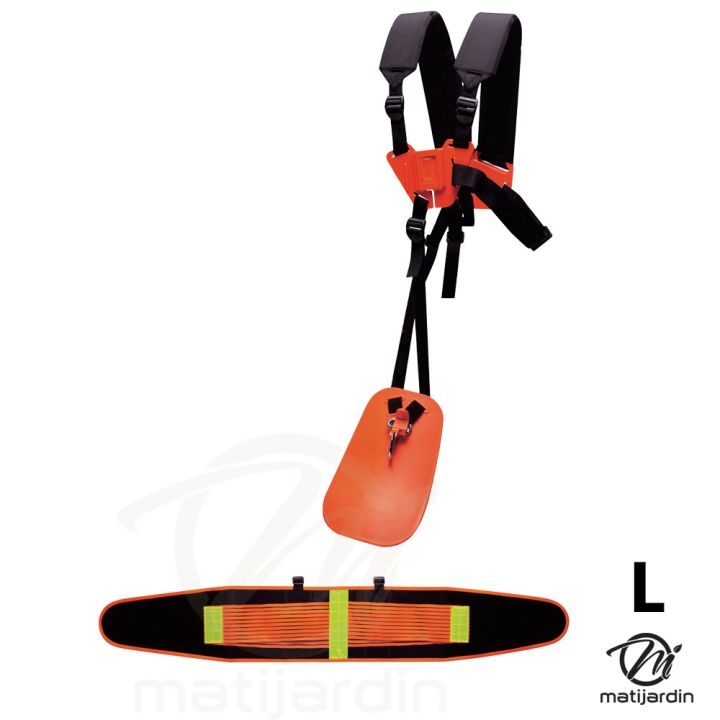 Harnais double épaules avec ceinture dorsale taille L pour débroussailleuse - Kalysta
