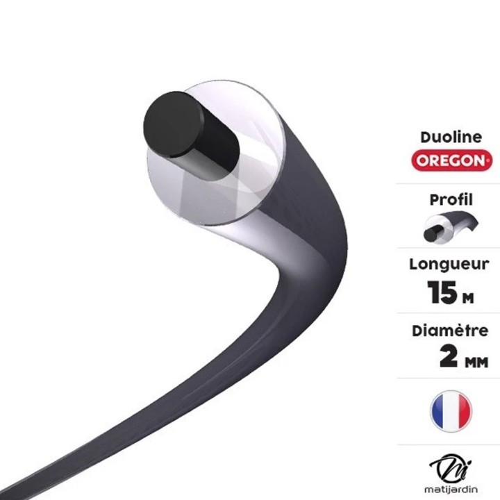 Fil débroussailleuse Rond 2 mm 15 m Oregon Duoline