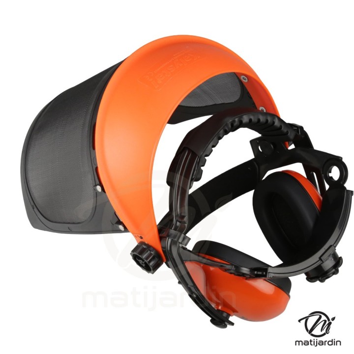 Visière protection + oreillettes anti-bruit