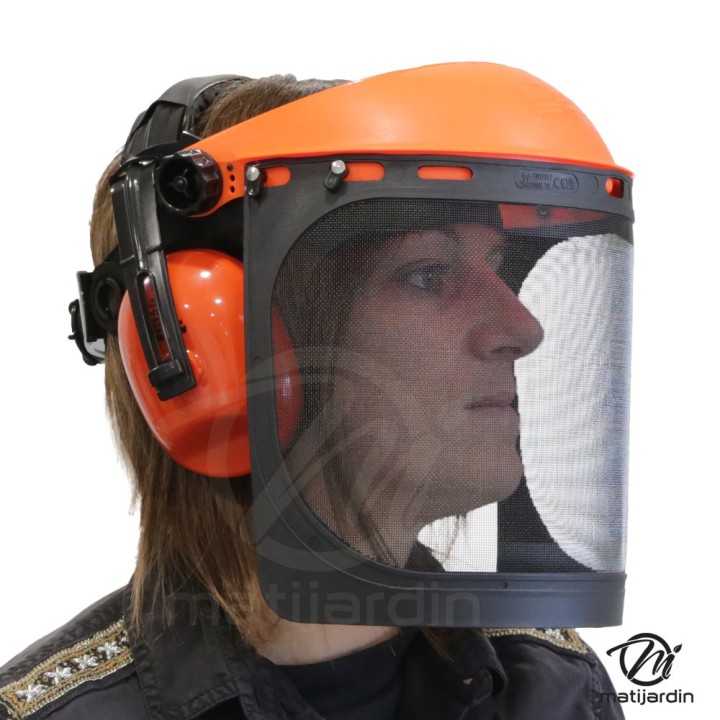 Visière protection + oreillettes anti-bruit