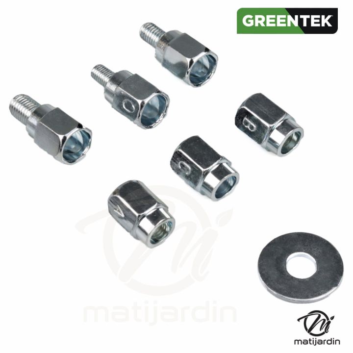 Tête débroussailleuse 113×67 mm Greentek Tap & Go avec 4 adaptateurs