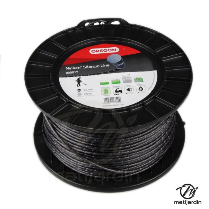 Bobine de fil nylon Oregon Nylium 3 mm x 120 m Ondulé Blister