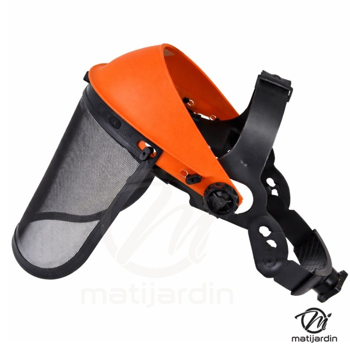 Visière protection relevable, écran grillagé