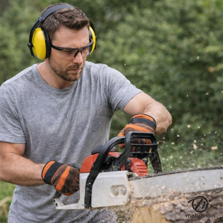 Casque anti-bruit jaune 26 dB protection auditive