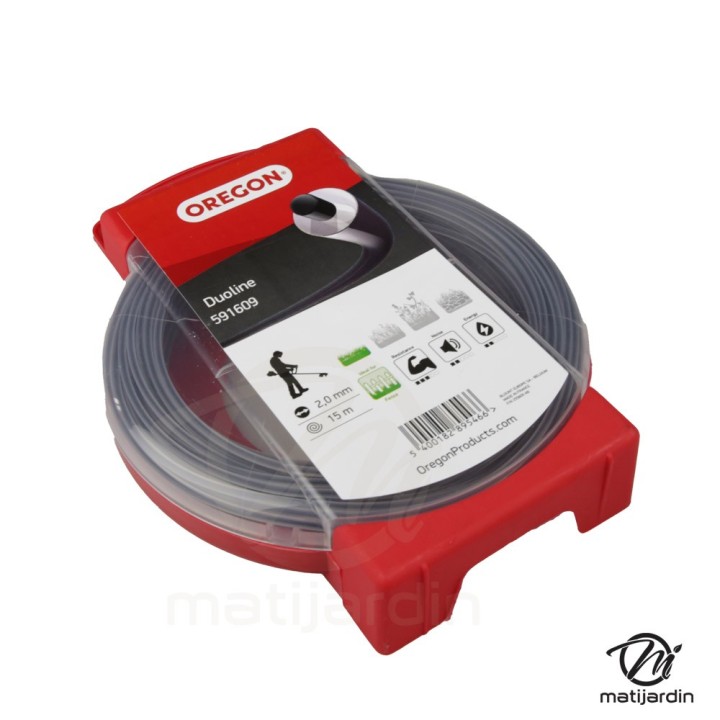 Fil débroussailleuse Rond 2 mm 15 m Oregon Duoline 10 blisters