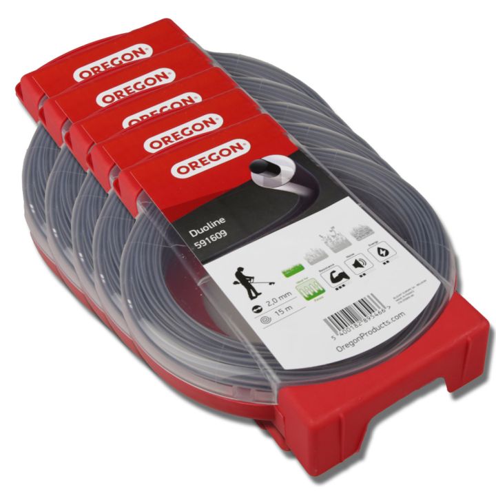 Fil Oregon Duoline 2 mm x 15 m Rond Transparent Coque par 5