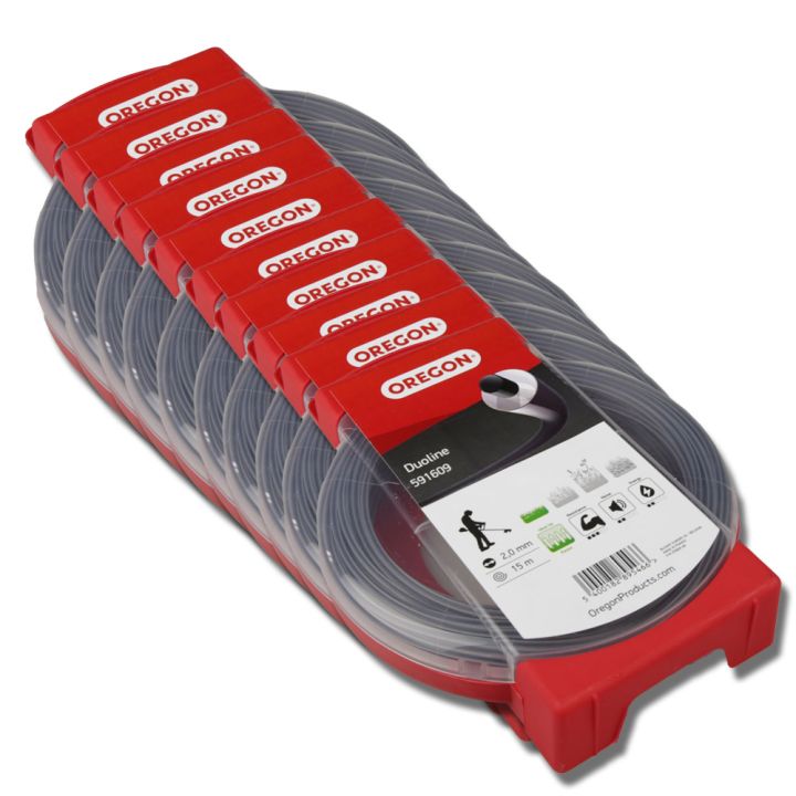 Fil Oregon Duoline 2 mm x 15 m Rond Transparent Coque par 10
