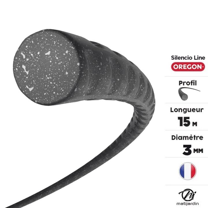 Fil nylon Oregon Nylium 3 mm x 15 m Ondulé Blister
