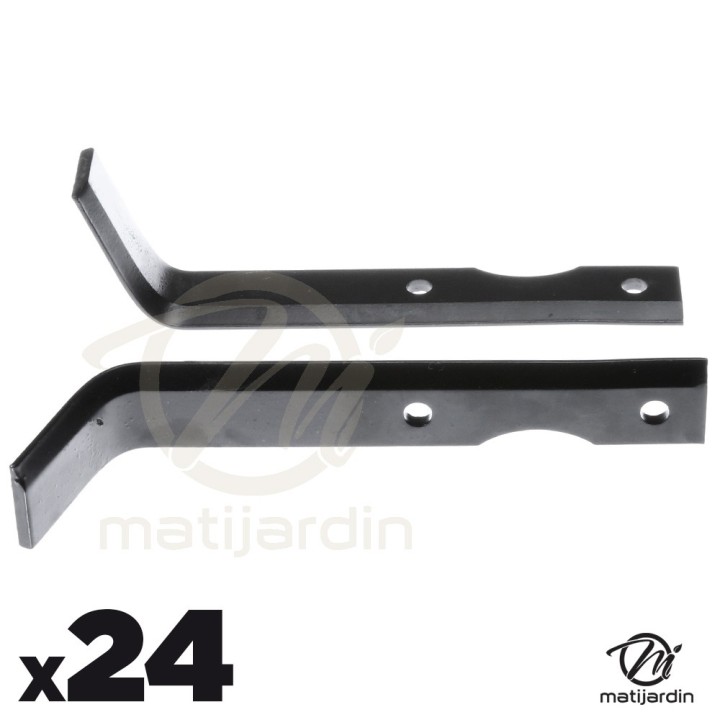 24 couteaux outils fraises sarcleur 190 mm