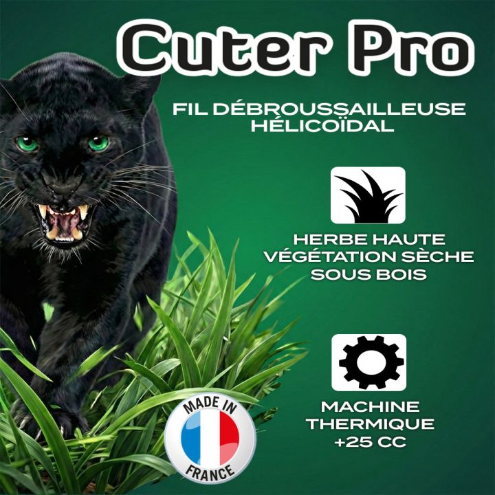 3 blisters fil débroussailleuse Hélicoïdal 3,3 mm x 15 m Cuter'Pro