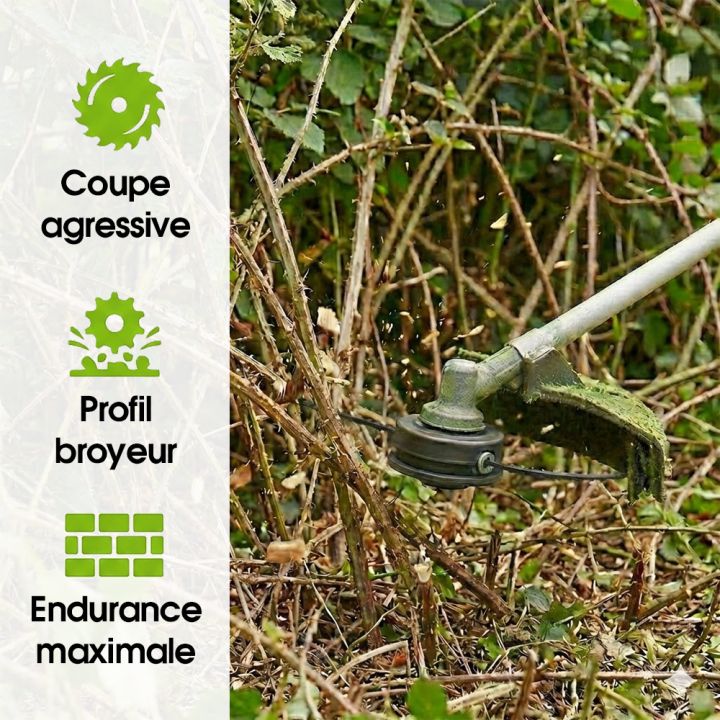 2 bobines fil débroussailleuse Cranté 3 mm x 132 m Nylsaw