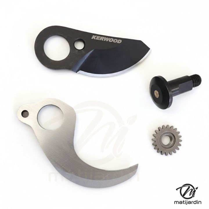 Jeu de 2 lames avec vis compatible sécateur KERWOOD MATAA73981