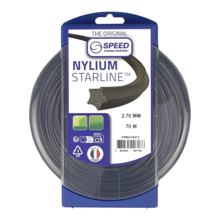 Fil débroussailleuse Etoilé 2,7 mm 70 m Nylium
