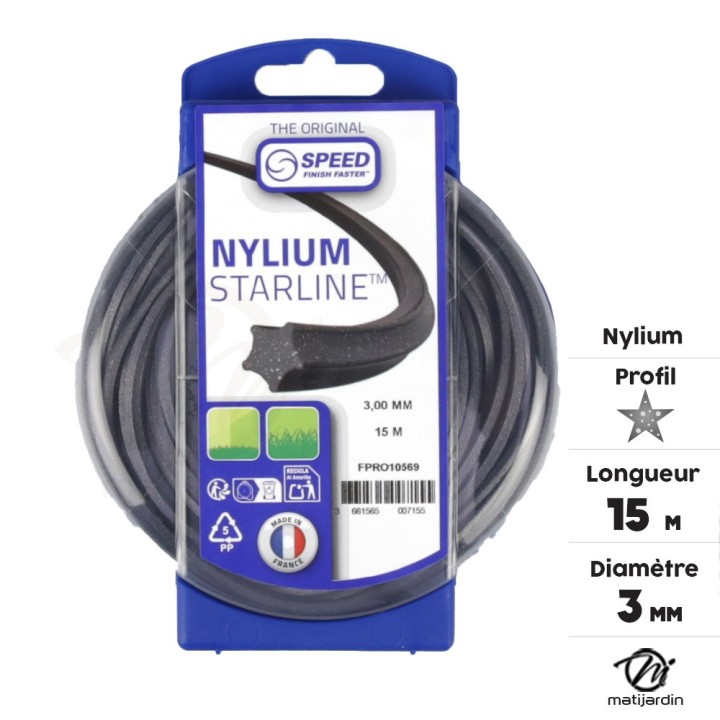Fil débroussailleuse Etoilé 3 mm 15 m Nylium