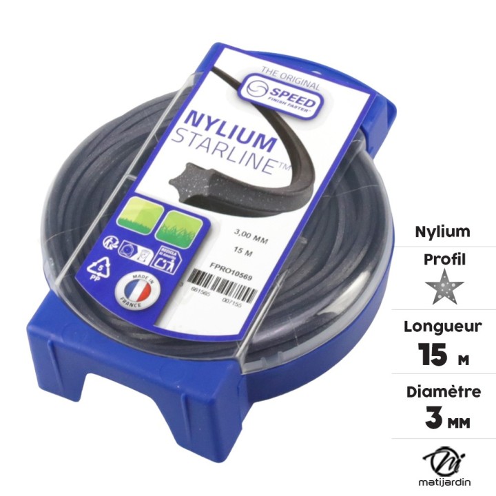 Fil débroussailleuse Etoilé 3 mm 15 m Nylium
