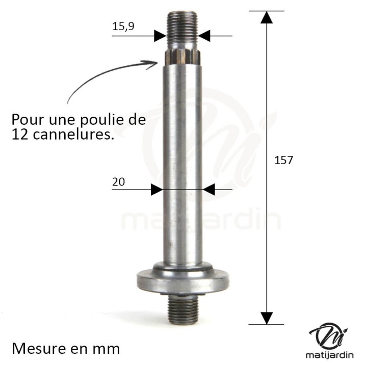 Palier de lame pour MTD 9180138, 6180142, 9180142
