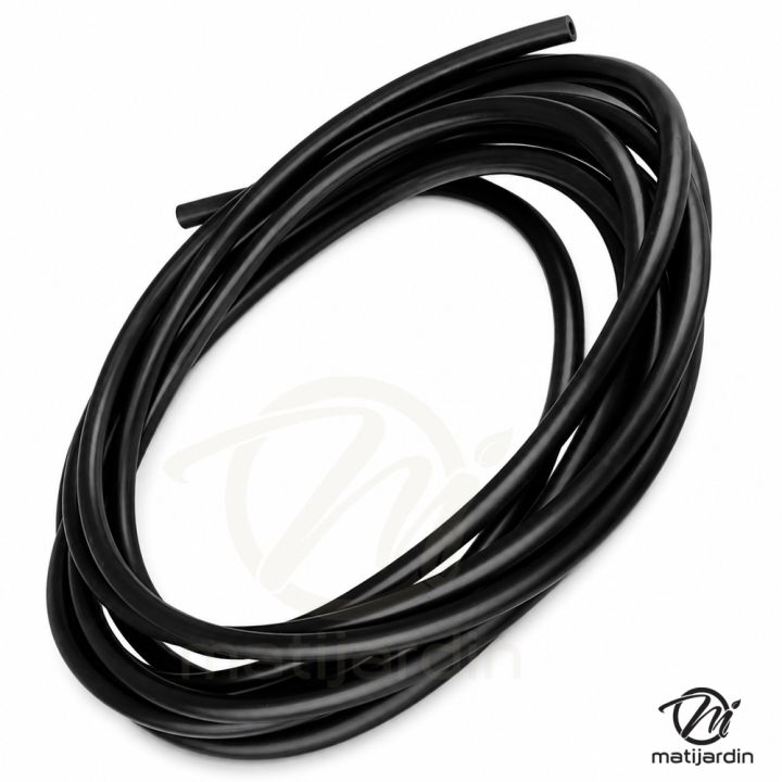 Durite noire longueur 7,6m. Ø Intérieur 6.35 mm, extérieur 12,7 mm