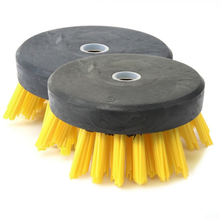Tête brosse désherbage débroussailleuse Universelle nylon Rilsan jaune