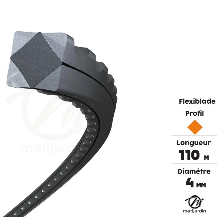 Fil débroussailleuse Carré, Cranté 4 mm 110 m Oregon