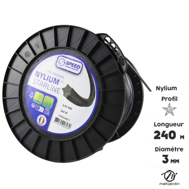 Fil débroussailleuse Etoilé 3 mm 240 m Oregon Nylium