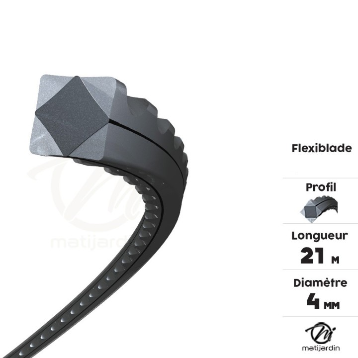 Fil débroussailleuse Carré, Cranté 4 mm 21 m Oregon