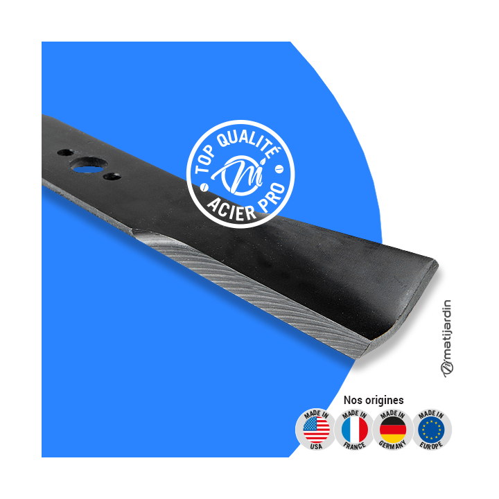 Lame tondeuse pour Kubota RC44-G. N° 70000-00604. Coupe 39 cm