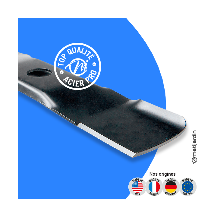 Lame tondeuse pour Solo 543-550H, 554, 559, 563 éjection latérale. N° 82004345/0. Coupe 43 cm