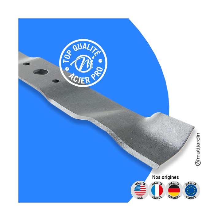 Lame tondeuse pour Castelgarden NG464. N° 81004365. Coupe 43,5 cm